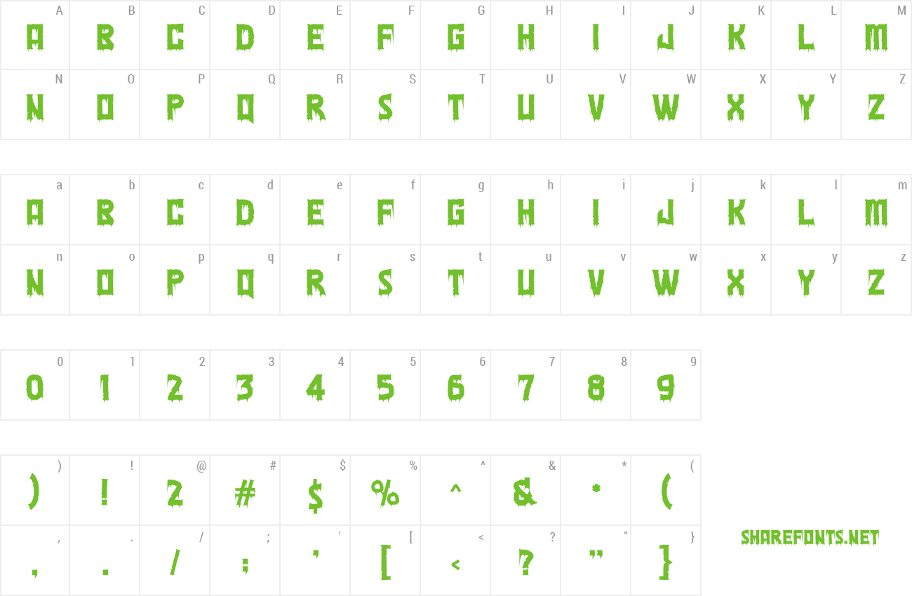 Font Macabre Night preview